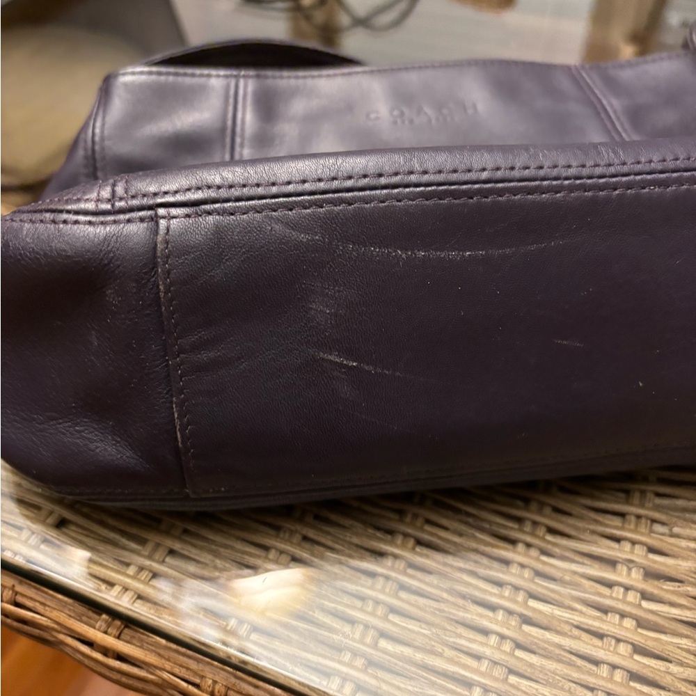 Coach Lexington Purple Leather Zip Crossbody Made In Dr Style 4186 - Picture 8 of 11